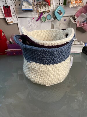 Hand Crocheted Nesting Baskets - image2